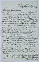 Sheldon Jackson correspondence, September 1875.