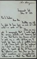 Sheldon Jackson correspondence, June-July 1873.