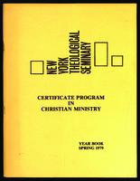 New York Theological Seminary Certificate Program in Christian Ministry yearbook, Spring 1979.