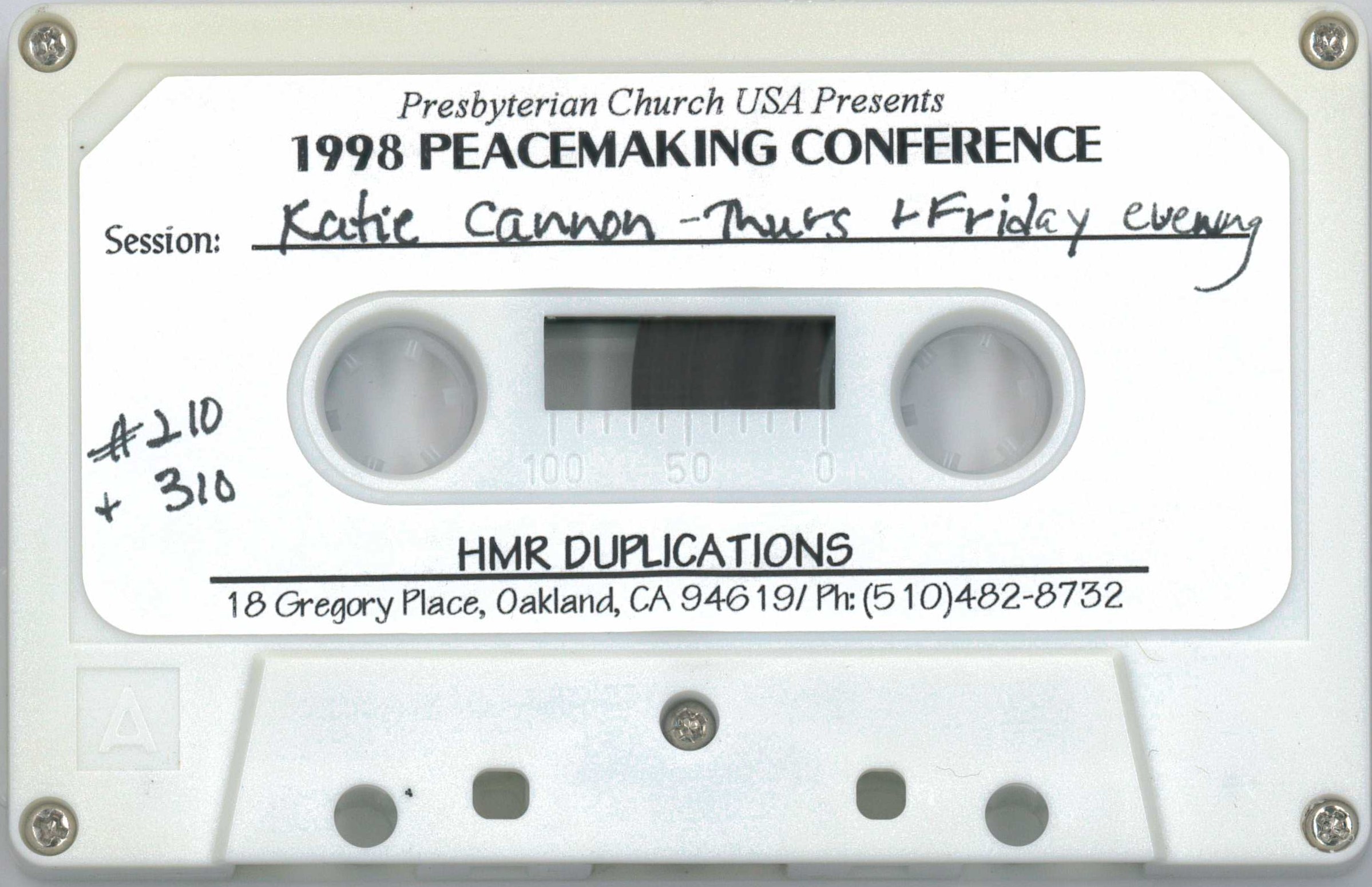Presbyterian Peacemaking Conference, 1998.