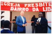 Rev. Bill Warlick with Rev. Dr. Amos Zitha at dedication of new church building at Liberdade (Maputo).