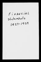 American Indian Institute (Wichita, Kan.) financial statements, 1927-1929.