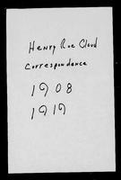 Henry Roe Cloud correspondence, 1908-1919.