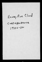 Henry Roe Cloud correspondence, 1920-1922.