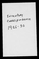 American Indian Institute (Wichita, Kan.) inventory correspondence, 1926-1930.
