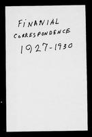 American Indian Institute (Wichita, Kan.) financial correspondence, 1927-1930.