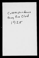 Henry Roe Cloud correspondence, 1925.