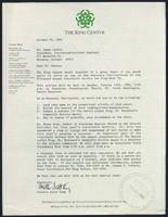 Letter from Coretta Scott King to Dr. James Costen, October 30, 1990.