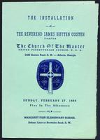 The Installation of The Reverend James Hutton Costen, Pastor, The Church of the Master, United Presbyterian Church, U.S.A.