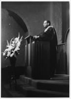 Moderator Rev. Dr. James Costen at Santa Paula Presbyterian Church in Santa Paula, California, February 1983.