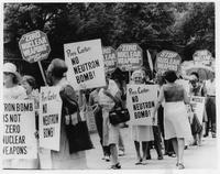 Women protest neutron bomb.