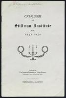 Catalogue of Stillman Institute for 1923-1924.