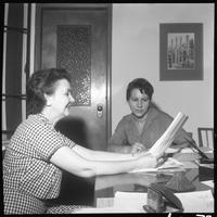 Frances Mecca Gray with her secretary, Beirut College for Women.