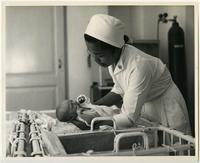 Nurse Vevina Gesite at Colton Kirkwood Whipple Hospital in Tabriz, 1960.