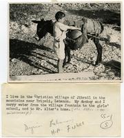 Boy and his donkey, Jibrail, Lebanon.