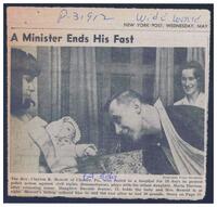 A minister ends his fast.