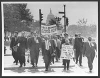 Clergy lead civil rights Washington march.
