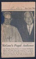 McCone's Papal audience.