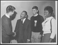 Dr. King addresses Methodist students.