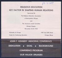 Religious education key factor in shaping human relations.