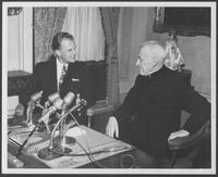 Billy Graham visits Cardinal Cushing.