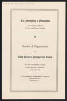 Service of Organization of Good Shepherd Presbyterian Church.