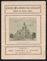 Calvin Presbyterian Church (Philadelphia, Pa.) church bulletin, 1904.
