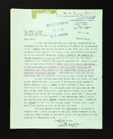 Field Correspondence, 1952.