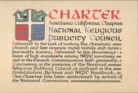 Charter of the Northern California Chapter of the National Religious Publicity Council.