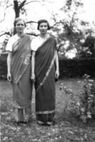 Marjorie Faught and Ruth in sarees.