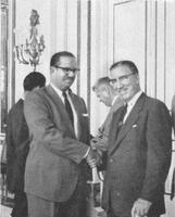 President Osvaldo Dorticos with Moderator Miller.