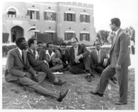 Rev. Dr. Kenneth Bailey and Rev. Emile Zaki with pre-seminary students in Assiut, 1963.