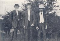 Officers of the mission. J. C. Worley (center), J. C. Dunlop (right), J. C. Ballagh (left).