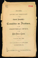 Committee on Freedmen fourth annual report, presented May 1869.