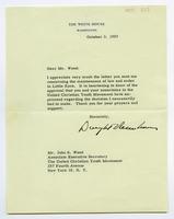 Letter from Dwight D. Eisenhower to John S. Wood.