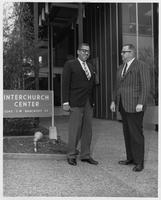 Reverend John W. Brooks and Reverend J. Dwight Russell in front of the Interchurch Center.