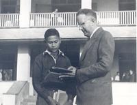 K.E. Wells and student.
