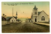 Baptist and Presbyterian Churches, Fort Bragg, Cal.