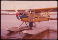 Fred Hauman on seaplane.