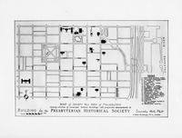 Map of the Society Hill neighborhood of Philadelphia, Pennsylvania.