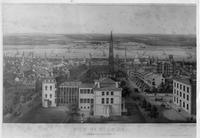 View of St. Louis, Missouri, around 1865.