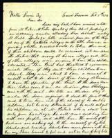 Letter to Walter Lowrie from Peter Dougherty, Grand Traverse, February 5, 1853.