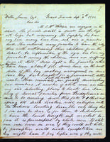 Letter to Walter Lowrie from Peter Dougherty, Grand Traverse, September 4, 1850.