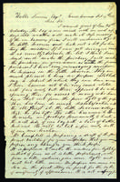 Letter to Walter Lowrie from Peter Dougherty, Grand Traverse, February 17, 1852.