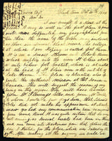 Letter to Walter Lowrie from Peter Dougherty, Black River, October 30, 1838. 
