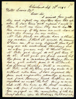 Letter to Walter Lowrie from Peter Dougherty, Cleveland, September 30, 1858.