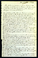 Petition from Chippewa Indians for American citizenship to the legislature of the state of Michigan, March 11, 1844.
