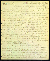 Letter to Daniel Wells from Peter Dougherty, Mackinac, September 10, 1841.