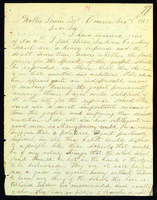 Letter to Walter Lowrie from Peter Dougherty, Omena, December 8, 1858.