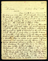 Letter to Walter Lowrie from Peter Dougherty, Detroit, November 2, 1838. 